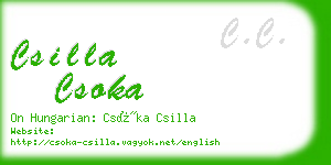 csilla csoka business card